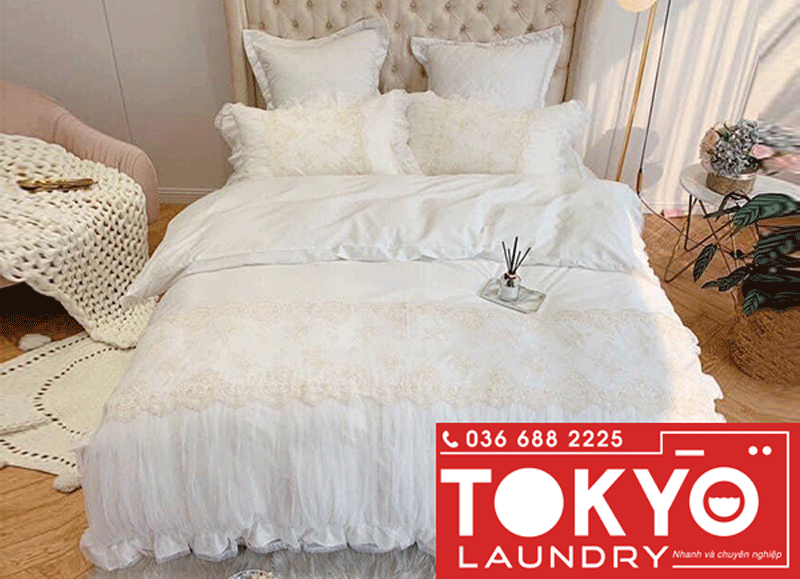 quy trình giặt khô chăn ga chuyên nghiệp