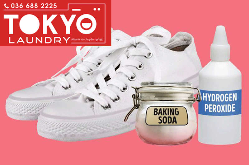 cách giặt giày trắng bằng baking soda