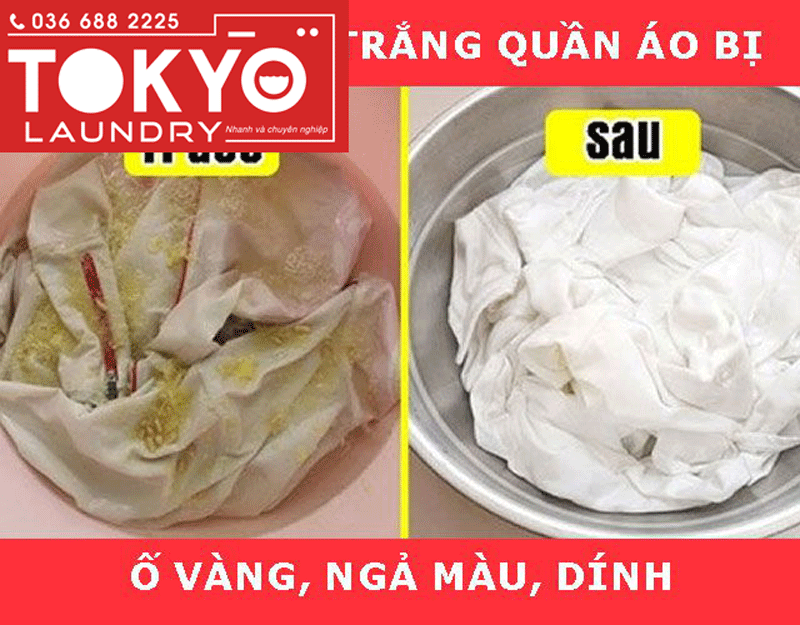 Cách tẩy quần áo trắng tinh