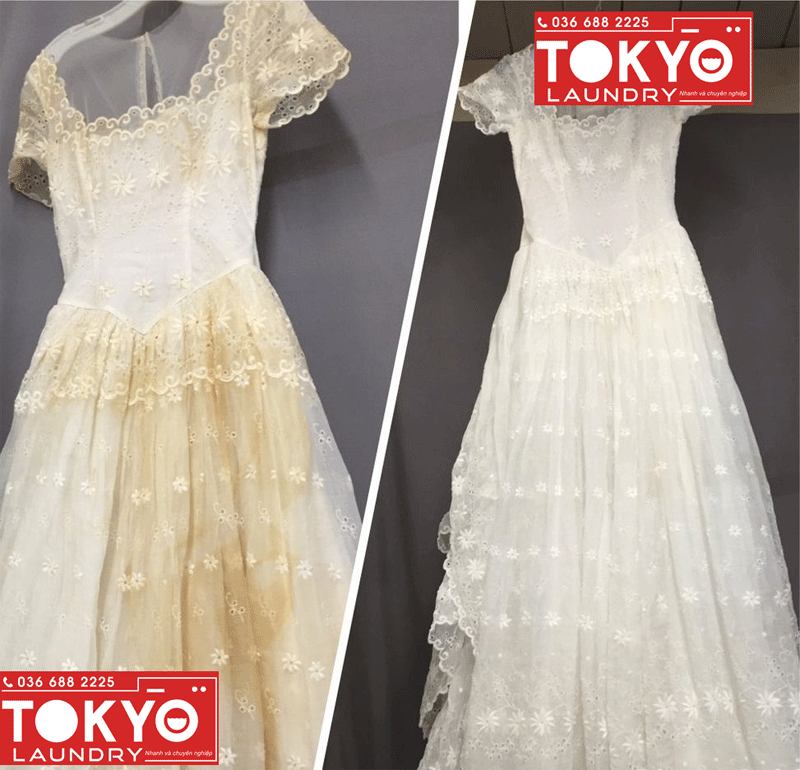 Loại bỏ sạch vết bẩn tại Giặt là Tokyo