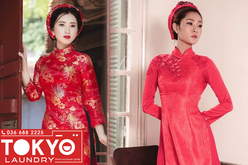 Áo dài gấm nên giặt khô