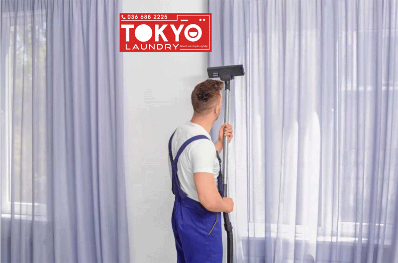 Dịch vụ giặt rèm uy tín tại giặt là tokyo