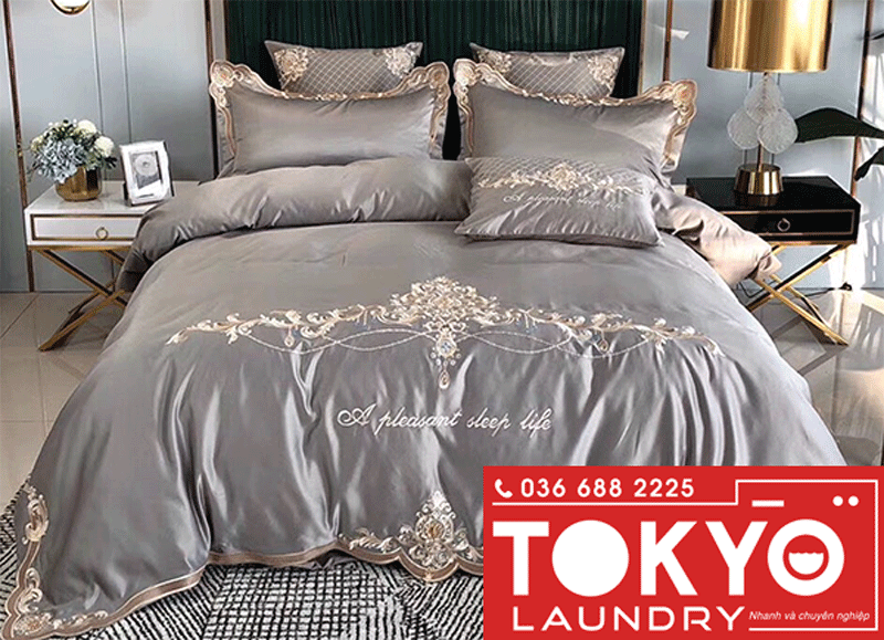 Cách giặt chăn ga lụa tencel an toàn