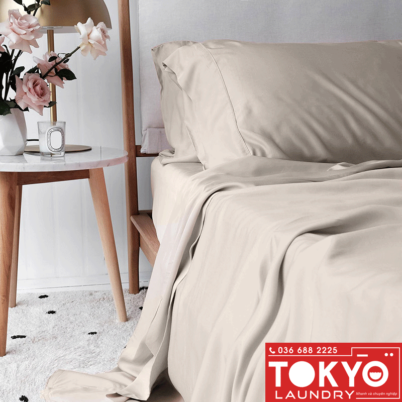 Làm khô vải lụa tencel