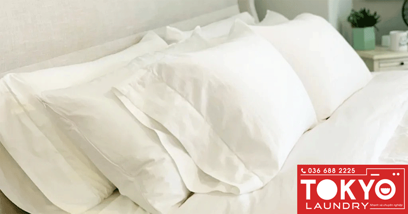 chăn ga trắng rất khó giặt