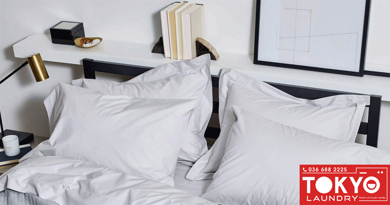 cách giặt chăn ga trắng an toàn