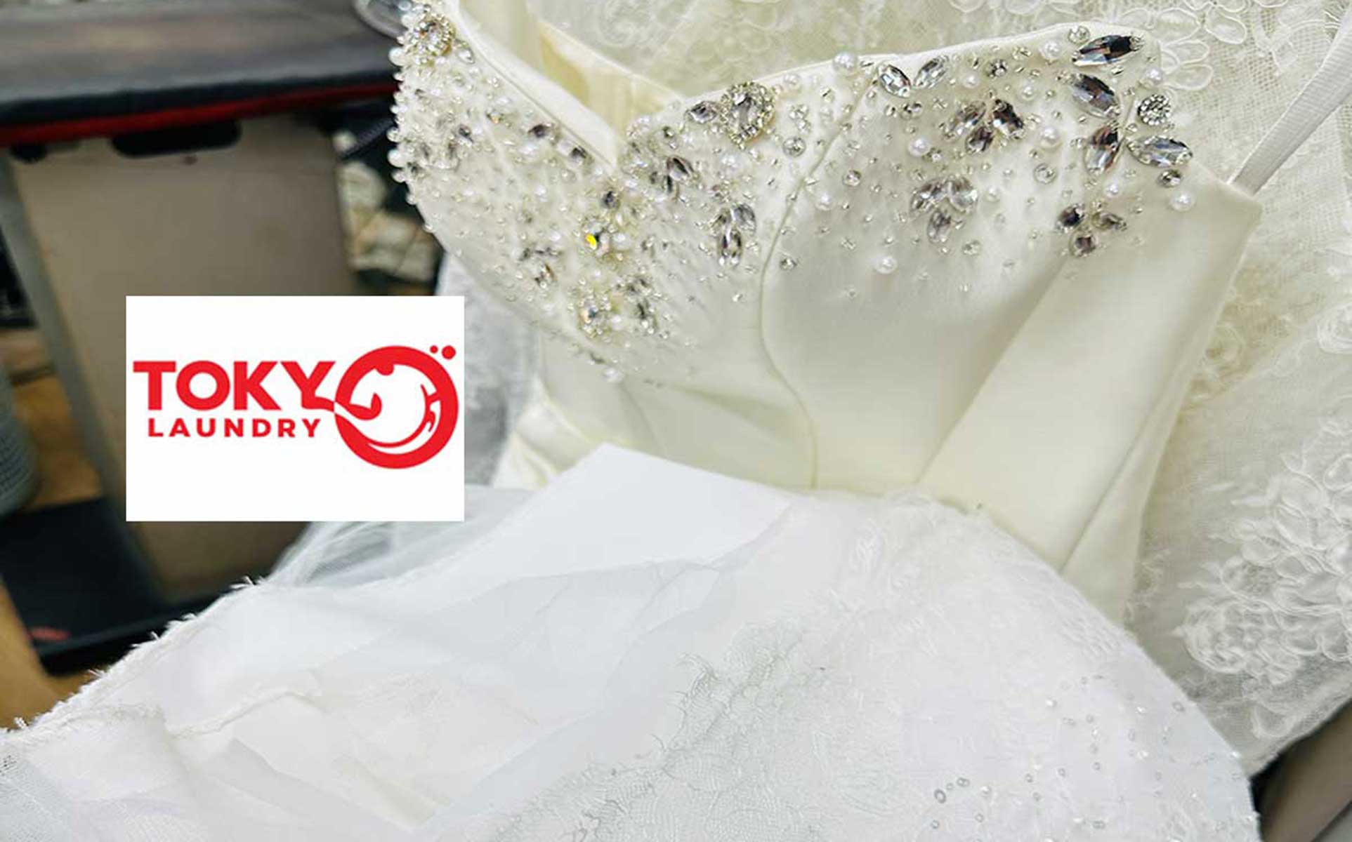 váy cưới được giặt là cẩn thận