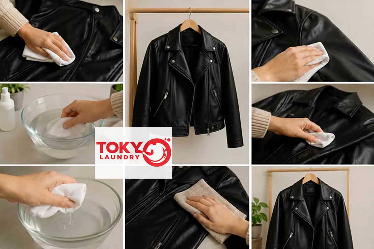 Quy trình các bước làm sạch và chăm sóc áo khoác da khi giặt áo da tại Minh Khai